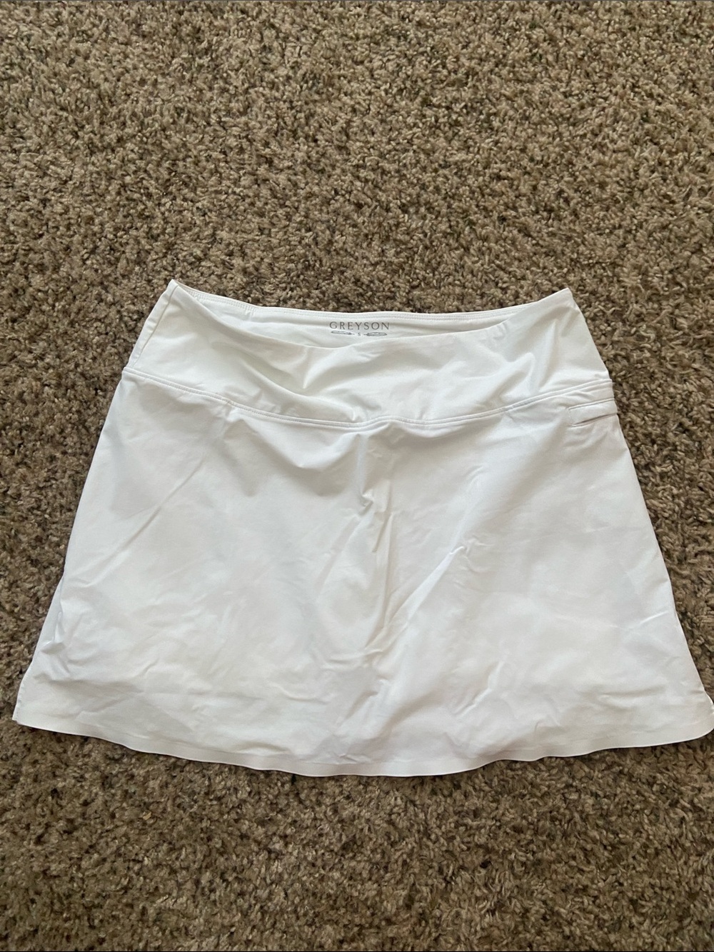 Greyson White A-Line Active Skirt